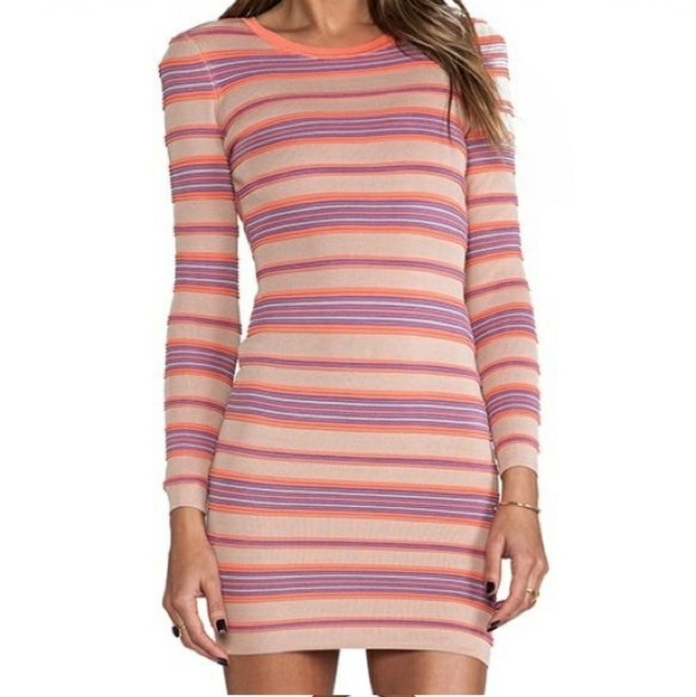 Torn by Ronny Kobe Stiped Mini Dress sz Small